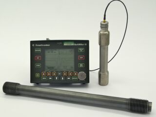 Ultrasonic measurement unit for measuring bolt elongation